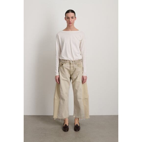B Sides Vintage Lasso Jean Slouch Crop Ecru - 28